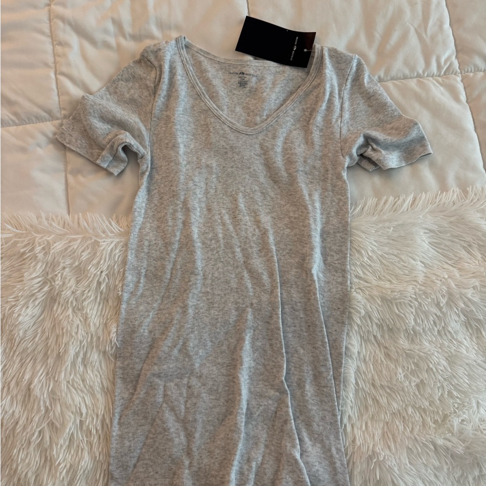 Gray V-Neck T-Shirt